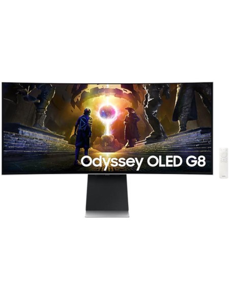 Monitor|SAMSUNG|34"|Gaming/Smart/Curved/21 : 9|Panel OLED|3440x1440|21:9|175Hz|0.03 ms|Speakers|Swivel|Height adjustable|Tilt|LS