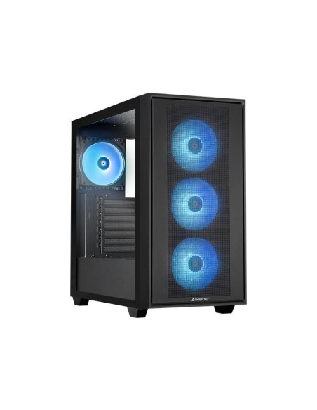 Case|CHIEFTEC|HUNTER 3|MidiTower|Case product features Transparent panel|Not included|ATX|EATX|MicroATX|MiniITX|Colour Black|GS-