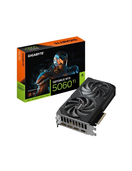 Graphics Card|GIGABYTE|NVIDIA GeForce RTX 5060 Ti|8 GB|GDDR7|128 bit|PCIE 5.0 16x|GPU 2587 MHz|Dual Slot Fansink|1xHDMI|3xDispla