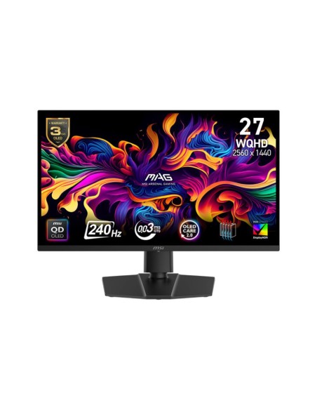 Monitor|MSI|MAG 271QP QD-OLED X24|26.5"|Gaming|Swivel|Pivot|Height adjustable|Tilt|Matte|Panel QD-OLED|2560x1440|16:9|240 ??|0.0