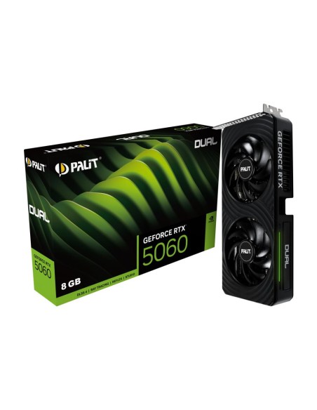 Graphics Card|PALIT|NVIDIA GeForce RTX 5060|8 GB|GDDR7|128 bit|PCIE 5.0 16x|Dual Slot Fansink|3xDisplayPort|NE75060019P1-GB2063D