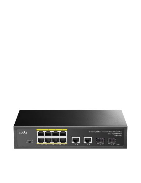 ➤ 10 prievadų komutatorius CUDY GS1010PS2