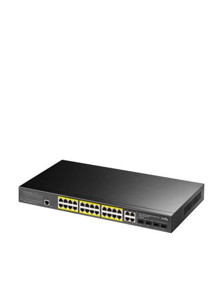 ➤ 24 prievadų valdomas komutatorius CUDY GS2028PS4-300W