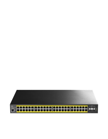 ➤ 48 prievadų valdomas komutatorius CUDY GS2048PS4-720W