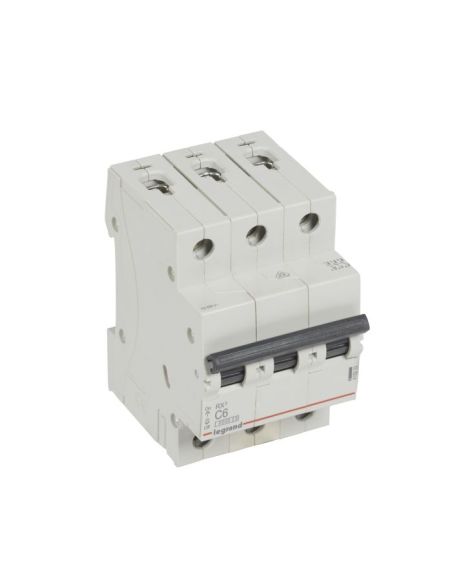 ➤ LAUTOMAT3P6AC Automatinis jungiklis MCB RX3 Legrand 419232 (6A, 3P, 400V, 6kA)