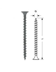 ➤ Sraigtas STARFIX gipsas-medis 3.5x25/T (dėžė, juodas, 1000 vnt) 