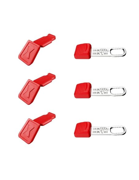 ➤ Įrankių kilpos su raudonais spaustukais ženklinimui Knipex 00 63 06 TCR (3 kompl.)