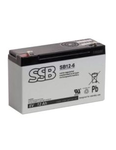 ➤ Akumuliatorius (AGM) SSB SB (12Ah, 6V, F1, VRLA)