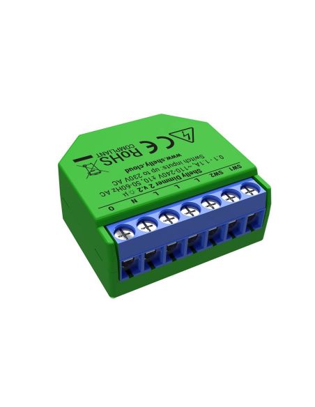 ➤ Wi-Fi valdomas dimeris Shelly Dimmer 2 (1 kanalo, 50-200VA / 10W - 200W led lempoms)