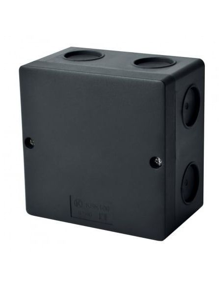 ➤ Hermetinė paskirstymo dėžutė Kopos KSK 100_FA (juoda, 101x101x63mm, IP66, UV atspari)