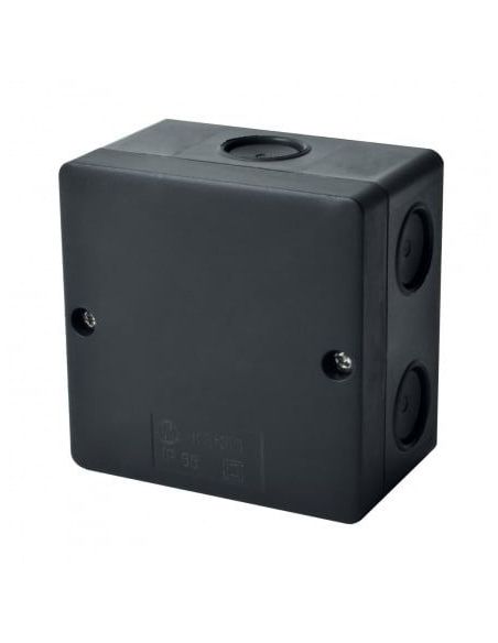 ➤ Hermetinė paskirstymo dėžutė Kopos KSK 80_FA (juoda, 81x81x54mm, IP66, UV atspari)