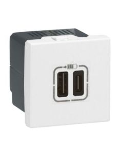 ➤ USB + USB C pakrovėjas Mosaic Legrand 077592 (5V, 3A, 15W)