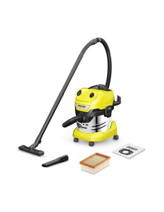 Vacuum Cleaner|KARCHER|Wet and dry vacuum cleaner WD 4 S V-20/5/22|1000 Watts|Suction power 240w|Capacity 20 l|Noise 73 dB|Yello