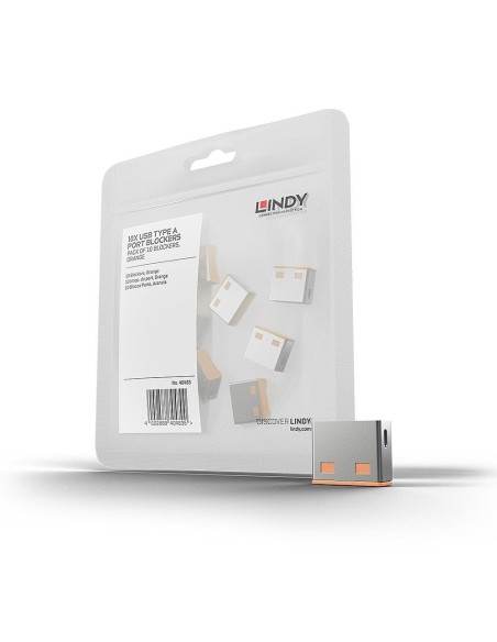 USB PORT BLOCKER 10PACK/ORANGE 40463 LINDY