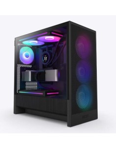 Case|NZXT|H5 FLOW RGB 2024|MidiTower|Case product features Transparent panel|Not included|ATX|EATX|MicroATX|MiniITX|Colour Black