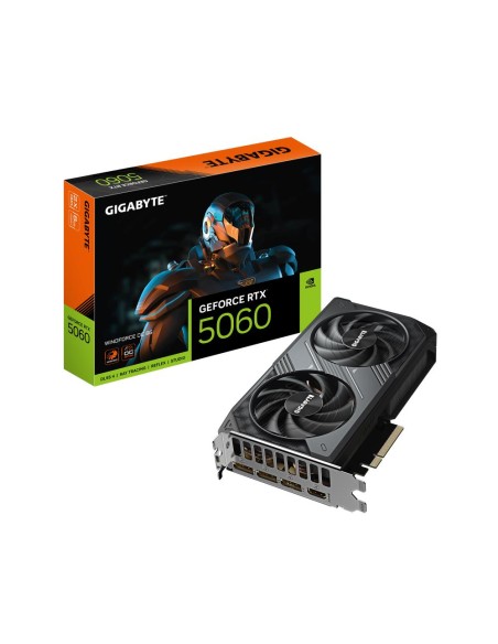 Graphics Card|GIGABYTE|NVIDIA GeForce RTX 5060|8 GB|GDDR7|128 bit|PCIE 5.0 16x|GPU 2512 MHz|1xHDMI|3xDisplayPort|GV-N5060WF2OC-8