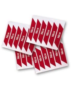 ➤ Šviesą atspindintys STOP lipdukai NICE WA10 (24 vnt.)