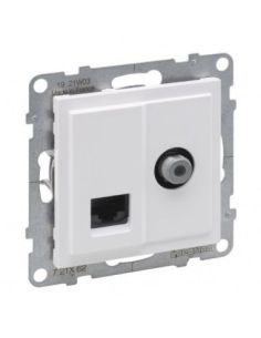 ➤ Baltas RJ45+ TV lizdas SUNO Legrand 721162 