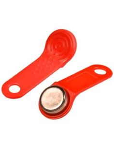 ➤ Raudonas dallas raktas iButton DS1990A-F5 su laikikliu