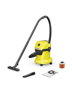 Vacuum Cleaner|KARCHER|Wet and dry vacuum cleaner WD 3 V-15/6/20|1000 Watts|Suction power 230W|Capacity 15 l|Noise 74 dB|Yellow|