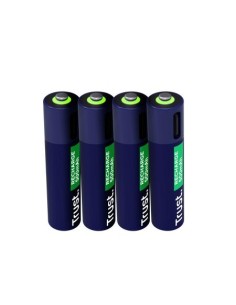 BATTERY RECH. LI-ION AAA/500MAH USB-C 4PACK 25671 TRUST