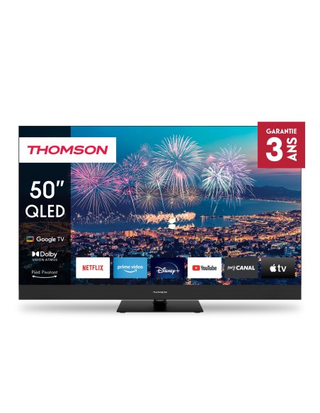 TV Set|THOMSON|50"|4K/Smart|QLED|3840x2160|Wireless LAN|Bluetooth|Google TV|Black|50QG6C14