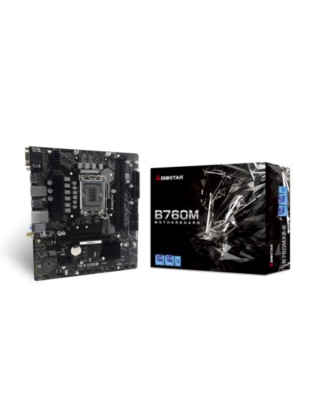 Mainboard|BIOSTAR|Intel B760 Express|LGA1700|Micro-ATX|Memory DDR5|Memory slots 2|1xPCI-Express 3.0 1x|1xPCI-Express 4.0 16x|2xM