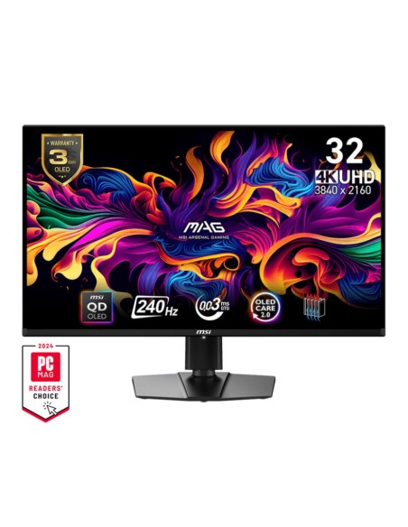 Monitor|MSI|MAG 321UPX QD-OLED|32"|Gaming|Panel QD-OLED|3840x2160|16:9|240Hz|Matte|0.03 ms|Swivel|Pivot|Height adjustable|Tilt|C