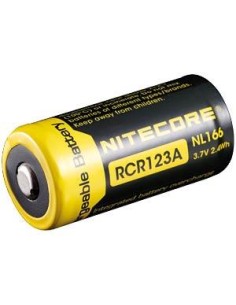BATTERY RECH. 650MAH 3.7V/RCR123 NL166 NITECORE