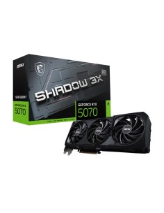 Graphics Card|MSI|NVIDIA GeForce RTX 5070|12 GB|GDDR7|192 bit|PCIE 5.0 16x|Triple slot Fansink|RTX507012GSHADOW3XOC