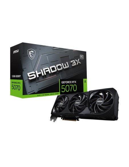 Graphics Card|MSI|NVIDIA GeForce RTX 5070|12 GB|GDDR7|192 bit|PCIE 5.0 16x|Triple slot Fansink|RTX507012GSHADOW3XOC