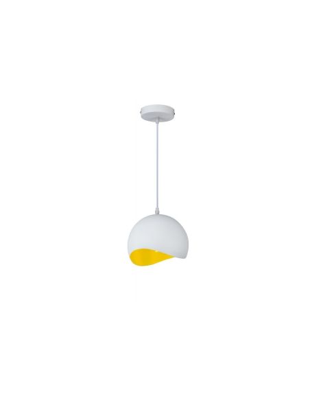 ➤ MAVIA lubinis LED šviestuvas (E27, 40 W, IP20, baltas, vidus auksinis, apvalus) GTV OS-MAV-08-DEC