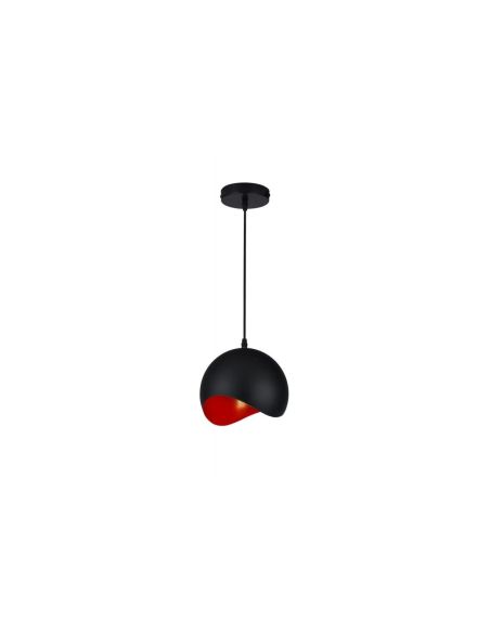 ➤ MAVIA lubinis LED šviestuvas (E27, 40 W, IP20, juodas, vidus raudonas, apvalus) GTV OS-MAV-12-DEC