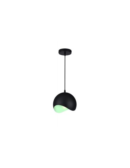 ➤ MAVIA lubinis LED šviestuvas (E27, 40 W, IP20, juodas, vidus žalias, apvalus) GTV OS-MAV-14-DEC