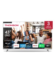 TV Set|THOMSON|43"|4K/Smart|QLED|3840x2160|Google TV|White|43UG4S14W