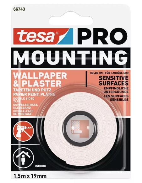 ➤ Lipni dvipusė juosta lauko darbams TESA 1.5m x 19mm 66952-00006-00