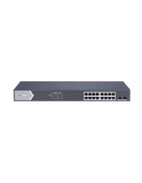 ➤ 18 prievadų, 16 PoE prievadų komutatorius Hik-vision DS-3E1518P-SI