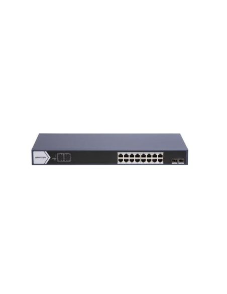 ➤ Hikvision 18 prievadų 16 PoE prievadų komutatorius DS-3E0518P-E/M(B)