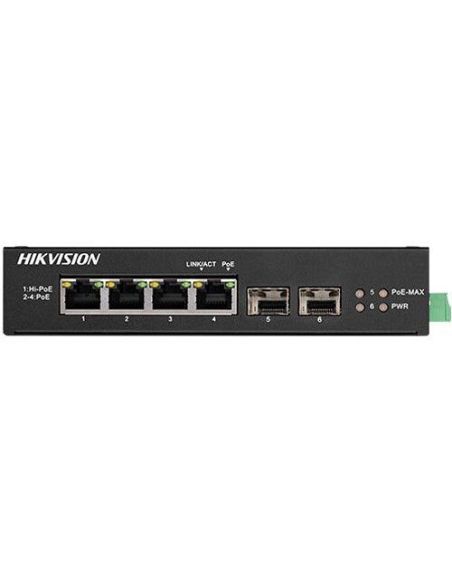 ➤ Hikvision 6 prievadų komutatorius DS-3T0506HP-E/HS