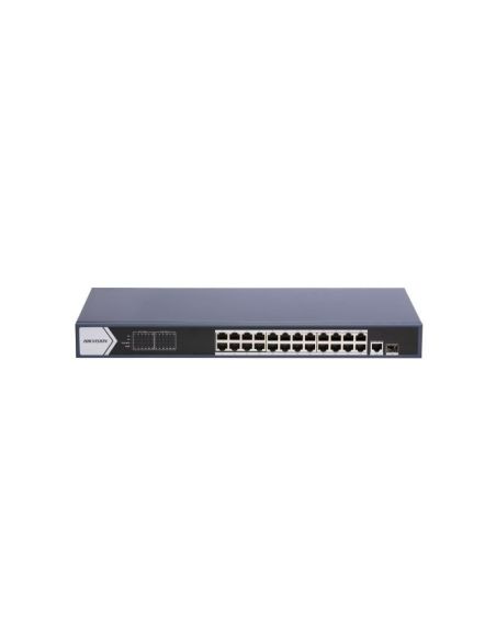➤ Hikvision 26 prievadų 24 PoE prievadų komutatorius DS-3E0526P-E(B)
