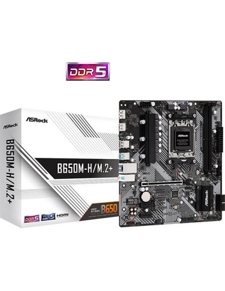 Mainboard|ASROCK|AMD B650|SAM5|Micro-ATX|Memory DDR5|Memory slots 2|1xPCI-E|2xPCI-Express 4.0 1x|1xPCI-Express 4.0 16x|1xM.2|1xH