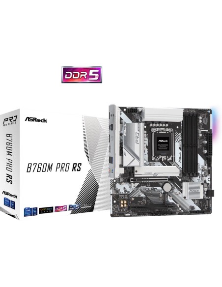 Mainboard|ASROCK|Intel B760 Express|LGA1700|Micro-ATX|Memory DDR5|Memory slots 4|1xPCI-Express 3.0 16x|1xPCI-Express 5.0 16x|1xM