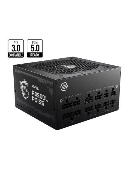 Power Supply|MSI|850 Watts|Efficiency 80 PLUS GOLD|PFC Active|MAGA850GLPCIE5