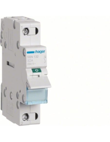➤ Kirtiklis Hager SBN132 (1P, 32A, 230V, 1 mod.) 