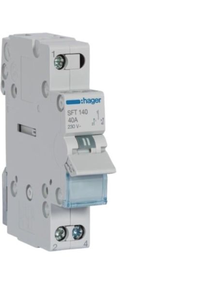 ➤ Modulinis perjungėjas Hager SFT140 (1P, 40A, 1 mod.) 