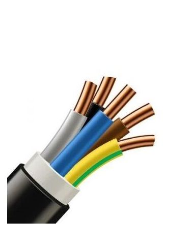 ➤ Prysmian Group CYKY 5x10 mm2 jėgos kabelis (1 m, monolitinis)