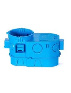➤ 1 vietos dėžutė į gipsą Simet SE2x60G (80mm, mėlyna, behalogenė, IP20)