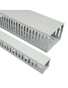 ➤ Plastikinis perforuotas kanalas Kopos RK 50X50 HF_LD (pilkas, behalogenis, 50x50mm, 2m)