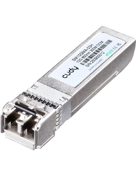 ➤ Optinis integruojamas keitiklis SFP+ Cudy SM10GMA-03H (850nm, multimode, LC, 300m, iki 11,3Gbps)