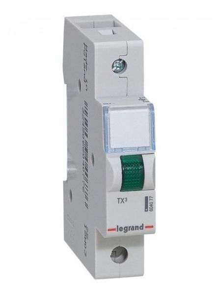 ➤ LED indikatorius ant DIN Legrand 604077 (žalias, 230V, TX3 1 mod.)